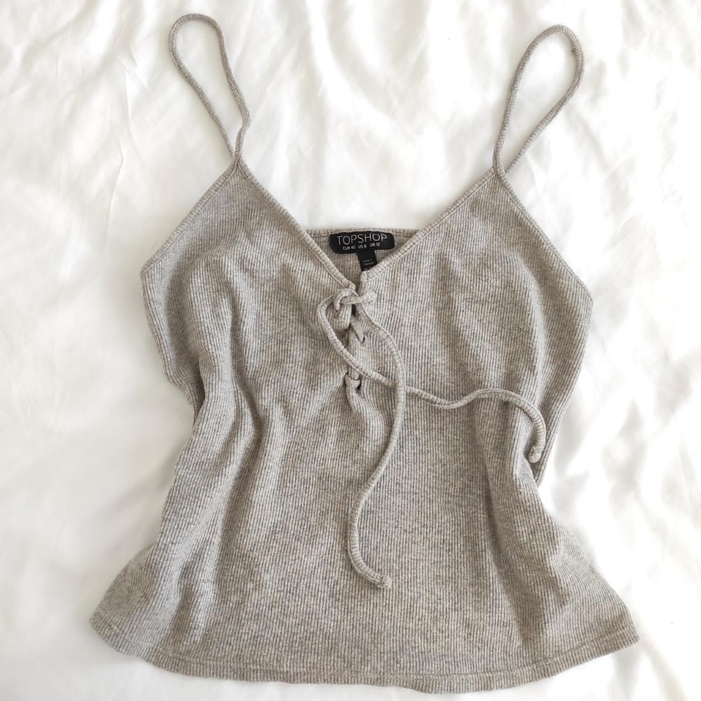 Top-shop Cute Grey Cami Crop-top